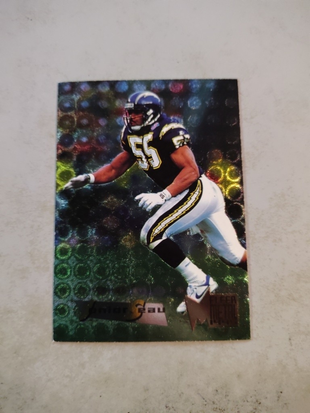 Junior Seau 1995 Fleer Metal #169 San Diego Chargers Football Card